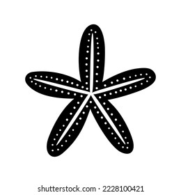 Isolated vector illustration of starfish on a white background.