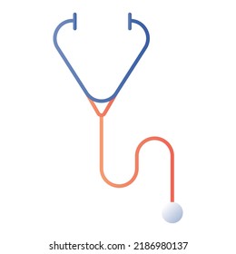 Isolated Vector Illustration of Stethoscopes