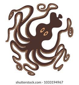 
Isolated vector illustration of stylized octopus. Based on ancient Minoan art.