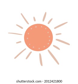 Isolated vector illustration of a sun for decoration