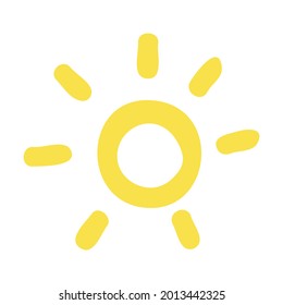 Isolated vector illustration of a sun for decoration