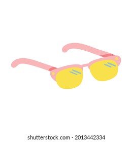 Isolated vector illustration of sunglasses for decoration