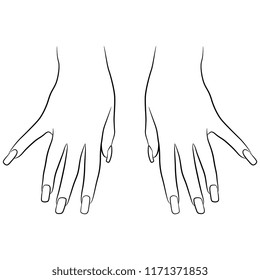 Long Nails Hand Stock Illustrations Images Vectors Shutterstock