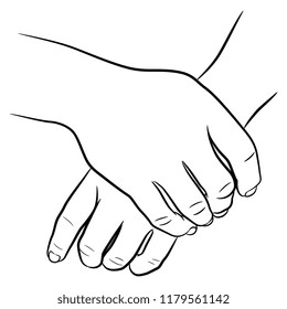 Similar Images, Stock Photos & Vectors of hold hands, vector ...