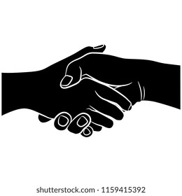 Isolated Vector Illustration Two Human Hands Stock Vector (royalty Free 