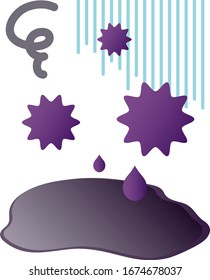 Isolated vector illustration of virus