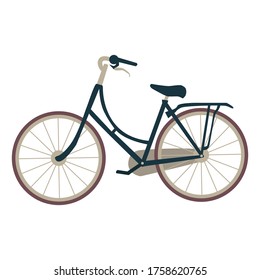 Isolated vector illustration of a walking bike.  bicycle on a white background