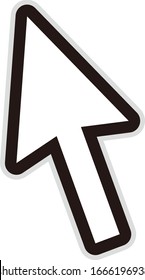 ilustración vectorial aislada de blanco 
 cursor