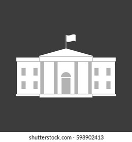 Isolated vector illustration of  the White House building