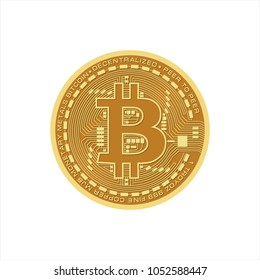 isolated vector image coins crypto currency bitcoin