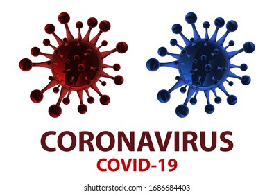 Isolated vector image of coronovirus infection