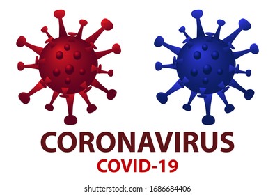 Isolated vector image of coronovirus infection