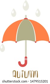 Isolated vector image with elements symbolizing autumn. Eps 10