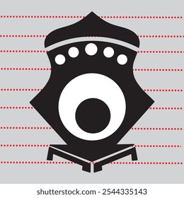 Logotipo isolado da lâmpada islâmica do vetor, logotipo da lâmpada árabe