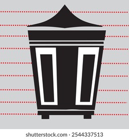 Logo aislado de la lámpara islámica del Vector, logotipo árabe de la lámpara