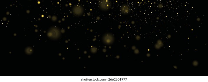 Elemento de design de fundo de brilho dourado de efeito de luz de vetor isolado