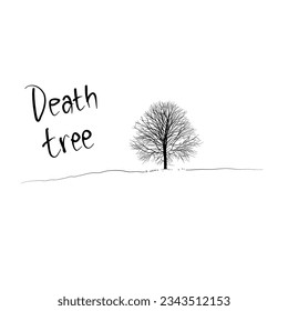 Árbol de muerte aislado de lineares vectoriales en postre