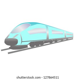 Isolated vector of modern high speed train.