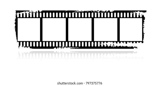 Isolated vector movie negative.  Abstract design.