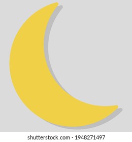 Isolated vector object weather icon night moon