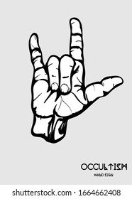 isolated vector occult sign 
goat 