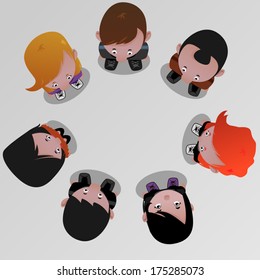 Isolated Vector office people