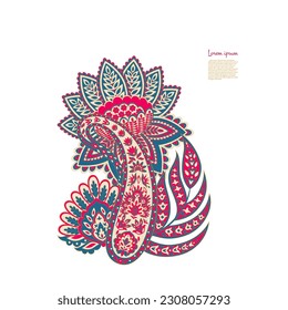 Patrón Vector Paisley aislado en estilo indio floral