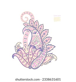 Isolierte Vektor-Paisley-Muster im indianischen Blumenstil