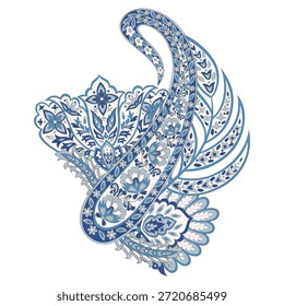Patrón de Vector aislado Paisley en estilo indio floral