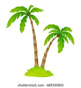 Isolated Vector Palm Tree Stock Vector (royalty Free) 689335855 