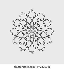 Isolated vector pattern background oriental motif