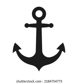 Einzeln Vektorpiktogramm Anker. Nautisches Symbol auf weißem Hintergrund. 