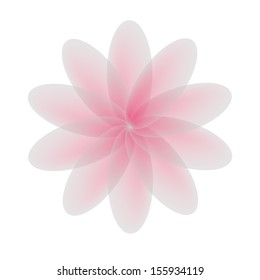 Isolated vector pink flower