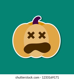 Isolated vector pumpkin, Halloween theme