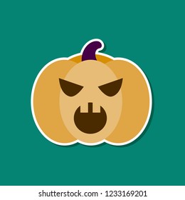 Isolated vector pumpkin, Halloween theme