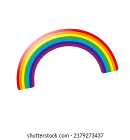 Einziger Vektorgrafik-Regenbogen auf weißem Hintergrund