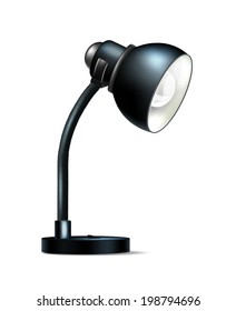 Isolated Vector Realistic Reading Lamp