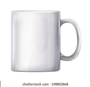 Isolated Vector Realistic White Big Mug