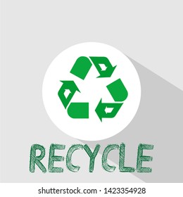 Isolated vector recycle sign vintage