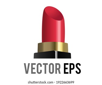 The isolated vector red fashionable lip Gloss makeup lipstick icon