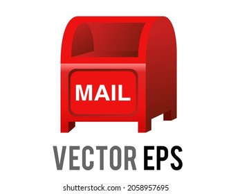 The Isolated Vector Red Japan Public Mailbox, Postbox, Letterbox Icon