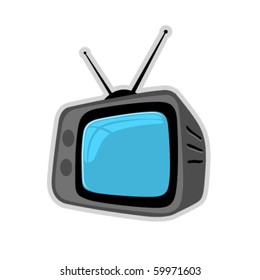 Isolated Vector Retro Television