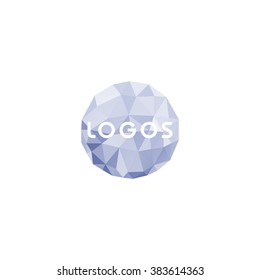 Isolated vector round. Abstract composition, polygonal construction, connecting dots and lines, space background. Wireframe mesh broken  element. Sphere.