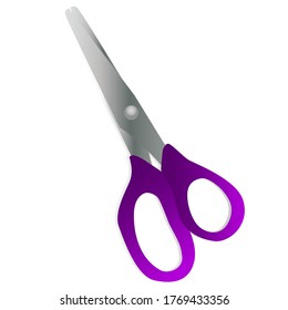 Isolated vector scissors on a white background