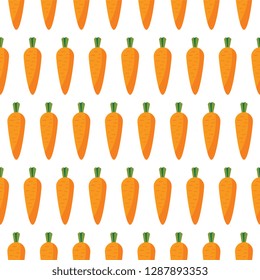 Isolated vector seamless carrot pattern