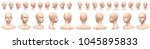 Isolated vector set of faceless mannequin busts and heads.
