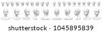Isolated vector set of faceless mannequin busts and heads.