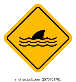 Isolated Vector Shark Sign Illustration