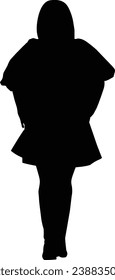isolated vector silhouette stylish girl picture
