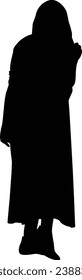 isolated vector silhouette stylish girl picture